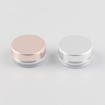 China 3g 5g 10g Rose Gold Nail Art Handmade Plastic UV Jar Small Makeup Sample Jars for sale