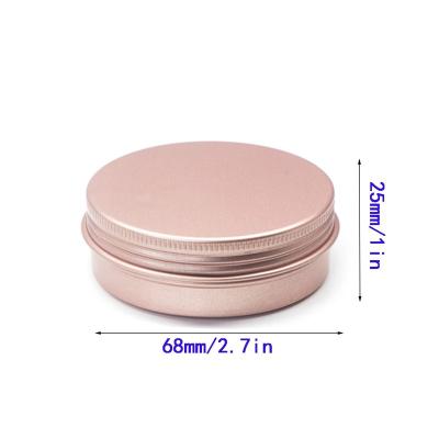 China 5ml 10ml 30ml 2 oz Rose gold handmade canisters, round foil cans, for candles, cosmetic, lip balm, cream for sale