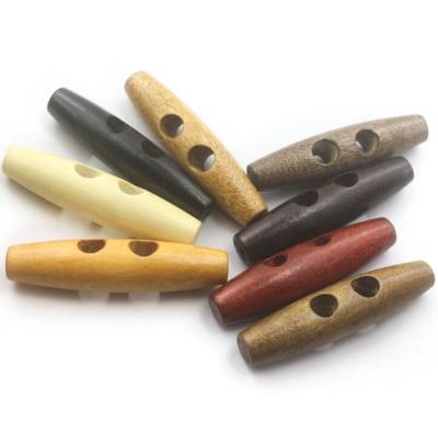 China Sustainable Wooden Buttons Sewing Accessories 2 Holes Wooden Decorative Sewing Buttons Coat Button for sale