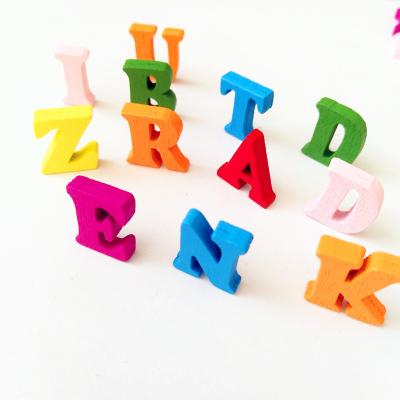 China Europe alphabet colorful wooden letter 15mm for children education for sale