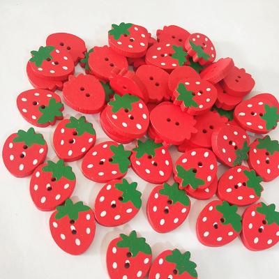 China Dry cleaning 100 PCS DIY Accessories Buttons Style Creative Children's Dressing Accessories Handmade Crafts Painted Wooden Buckle for sale