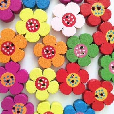 China Colorful Dry Cleaning Flower 4Holes Buttons For Kids for sale