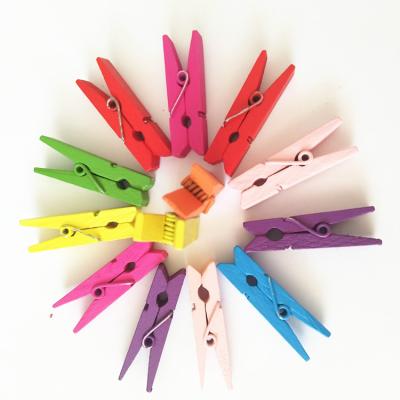 China Mini Wood Peg Hot Sale Multi Colored Size Wooden Pegs for sale