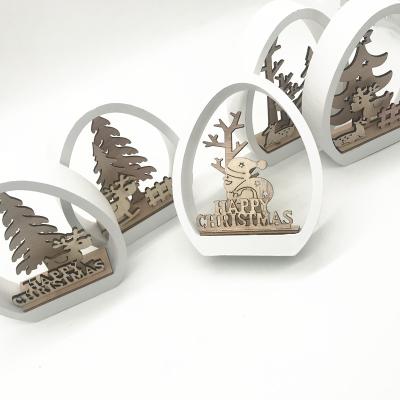 China Christmas decoration & Gift 1 Pcs Christmas Wooden Decoration Table Ornament for sale