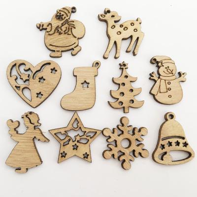 China Hot Sale Multi Design Mini Wooden Christmas Tree Decorations Christamas Decorations for sale