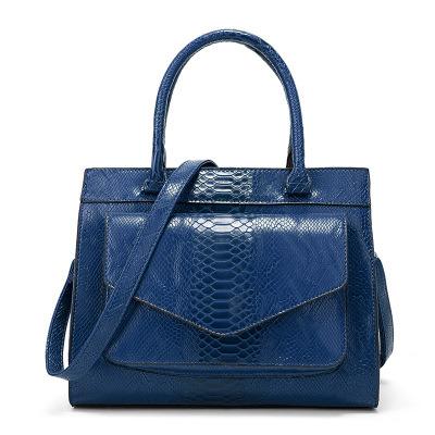 China Snake Parents Leather 2021 Customized Women Leather Bags Latest Style Snake Skin Tote Bag Ladies Purses Luxury Faux Leather Handbag for sale