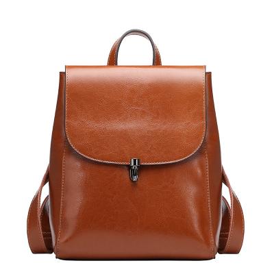 China None Shapes Women Stroll 100% Preppy School Bag Travel Backpack Casual Girl's Bag High Quality Genuine Leather 2019 Style for sale