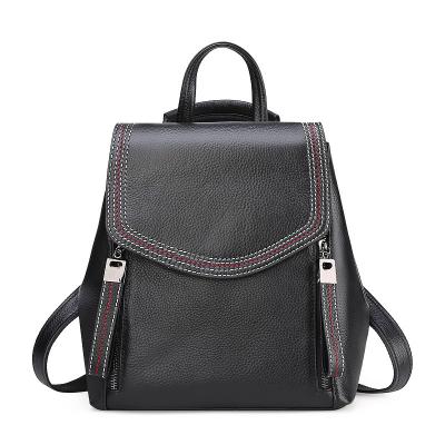 China Vintage Waterproof Wholesale School Bags Customized Fashion Rucksack Backpack Bag Genuine Leather Women for sale