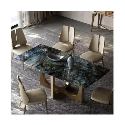 China Distinctive Design Luxury Charm Master Light Luxury Slate Set Chair Dining Tables for sale