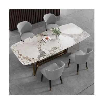 China Online Wholesaletor Modern Luxury Set Glass Rectangular Dining Table for sale