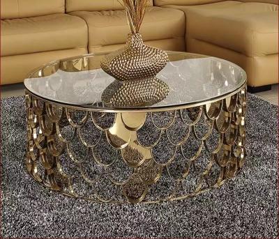 China modern  Hot selling  glass console table  luxury coffee shop round marble coffee table for sale