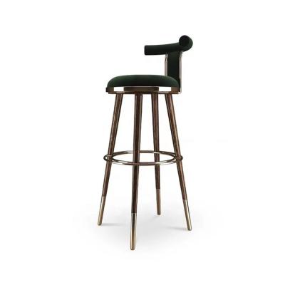 China Online Wholesaletor Modern Solid Wood Bar Stool Chairs Leather Bar Chair High Chair For Bar Table for sale