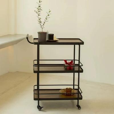 China Food delivery vehicle on the third floor of the hotel commercial restaurant mobile tea cart cake shelf wine cart household for sale