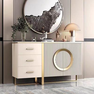 China Light luxury porch cabinet entrance shoe cabinet Italian hall partition living room decoration storage bucket cabinet for sale