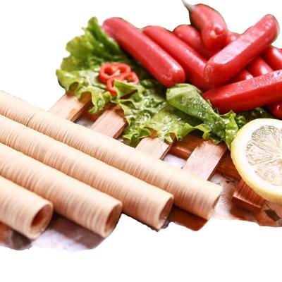 China Sugar Free Edible Collagen Protein Sausage Gathering Casing 21mm for sale