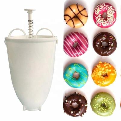 China DIY Mini Donut Depositor Donut Maker Viable Home Manual Dough Dispenser Dropper Plunger Dough Dispenser Hopper for sale