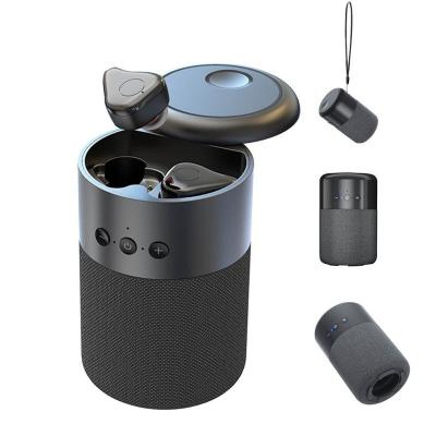 China Can be used as BT speaker 2022 hot B20 2 in 1 tws wireless earphone speaker with sound portable speaker 3d bass mini earbud earphone for sale