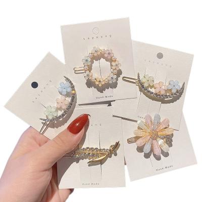 China Hair Pin Bling Lady Girls Women Kids Hair Accessories Bead Resin Acrylic Hair Clips Bobby Pins Hair Slides Women Hairpins for sale