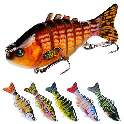 China Fishing Lures 20g/12g Hot Sale Sinking Artificial Multi Joints Custom Logo 10cm Eyes Simulation 3D Vivid Fish Action Hard Lure Jointed for sale