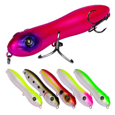 China Hard Vivid Fish Action Bait 103mm Big Lie 15.5g Swimming Plastic Snap Fishing Lure Set With Treble Hook for sale