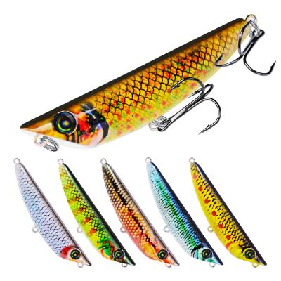 China Factory Wholesale OEM Swimming Vivid Fish Action 83mm 88mm 9g Sinking Hard Fish Baits Plastic Pencil Snap Lure for sale