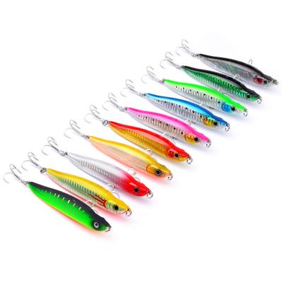 China Vivid Fish Action 100mm 15g 3d Eye Bait Bass Sea Swimming Hard Plastic Topwater Sinking Pencil Fishing Lures for sale