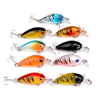 China Wholesale 9 Colors Vivid Fish Swimming Action Floating Crankbait Artificial Crankbait Lure Baits for sale