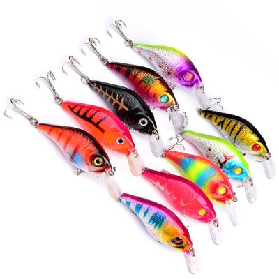 China Vivid Fish Action 10 Colors Crankbaits 10.2g 75mm Crankbait Lure Swimming Hard Plastic Wobbler Small Floating Crank Fishing Lure for sale