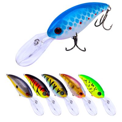 China Custom Artificial 14g Swimming Baits 10cm Vivid Fish Action 14 Colors Bass Floating Fishing Lures Crank Bait Crankbait t 3d Eyes for sale