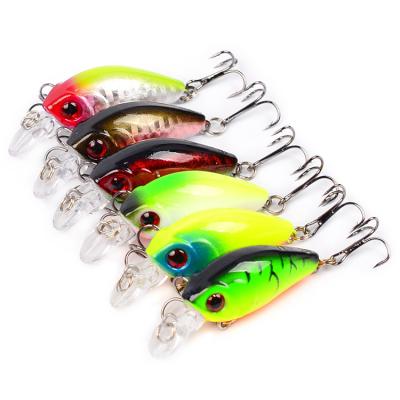 China 3D Vivid Fish Swimming Action Eyes Crank Baits 3.5g Mini Hard Lure Crankbait Quality Wobbler Lures 45mm 50mm Crank Baits For Bass Fishing for sale