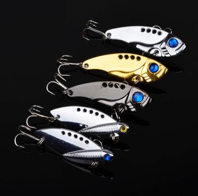 China 2021 Vivid Fish Action Water Swimming Fashionable New Descent Metal Bait Unpainted Hard Mini Vib Fishing Lure for sale