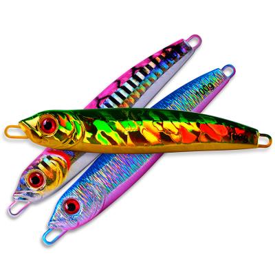 China Baitcasting Swimming Action 100g 10cm Vivid Fish Lure Bait Saltwater Luminous Metal Hard Bait Lead Fishing Lure for sale