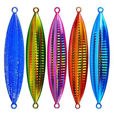 China Road Artificial Slow Sea Seawater Vivid Fish Slow Action Swimming Jig Metal Lure Luminous Fishing Lure Baits Iron Jigs for sale