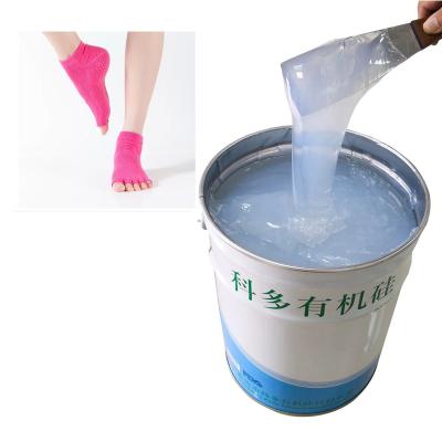 China Eco Friendly Odorless Two Component Silicone Rubber For Yoga Socks for sale