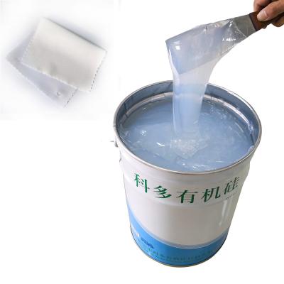 China OEKO Tex Low Viscosity 20kg Elastic Silicone Rubber For Base Coating for sale