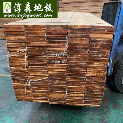 China Rustic Raw Solid Wood Decking Plank Burma Teak Wood Panel For Flooring Veneer Wood Slab Raw Material for sale