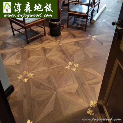 China Contemporary Metal Inlay Wood Flooring Brass Inlay Wood Flooring Stainless Steel Inlay Wood Flooring Tile for sale