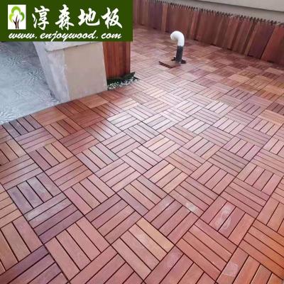 China Modern Solid Ipe Door Kompass Modern Solid Teak Merbau Garden Wood Flooring Flooring With Plastic Base for sale