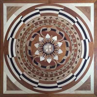 China Rose Carpet Design Hardwood Medallion Contemporary Brass Wind Inlay Compass Rose Carpet Design Hardwood Medallion Wood Flooring for sale