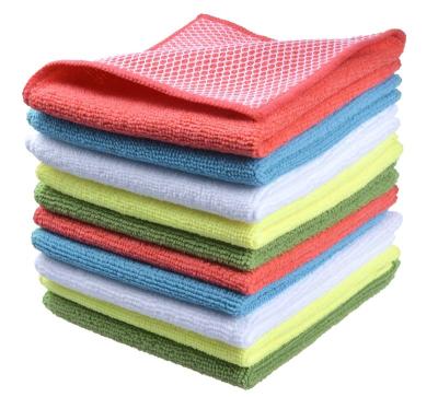 China Chinese Kitchen Supplier Sell Dishwashing Kitchen Cleaning Absorbent Fiber Towel Micro Microfiber Cleaning Cloth for sale