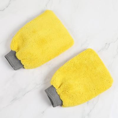 China Wholesale Affordable Super Absorbent Microfiber Super Absorbent China Top Quality Car Wash Cleaning Glove for sale