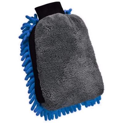 China 2021 New Inventions Chenille Super Absorbent Microfiber High Quality Custom Auto Car Wash Hand Detailing Glove for sale