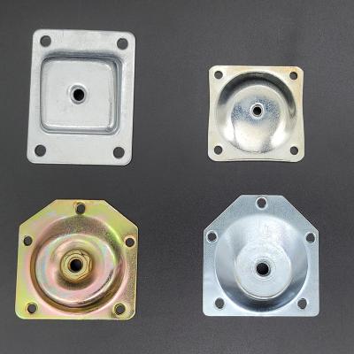 China Modern Slanted Metal Sofa Legs Attachment Plates M8 Hanger Bolts Screw Adapters for sale