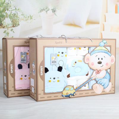 China Recyclable Baby Clothing Box Customized Luxury Newborn Baby Clothing Socks Clothes Gift Box Set With Window for sale