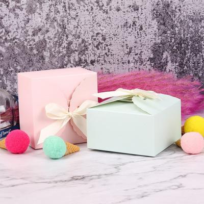 China Customized Recyclable Lead Industry Mini Gifts Crafts Paper Box Packaging Supplies With Ribbon Bow for sale