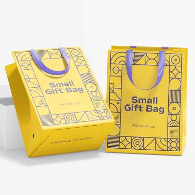 China Custom Print Logo Paper Bags With Handle Private Label Shopping Gift Packaging Recyclable Kraft Bag for sale