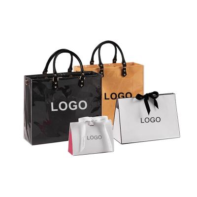 China Wholesale Custom Recyclable Luxury Custom Kraft Paper Shopping Gift White Brown Paper Bag With Your Own Logo for sale