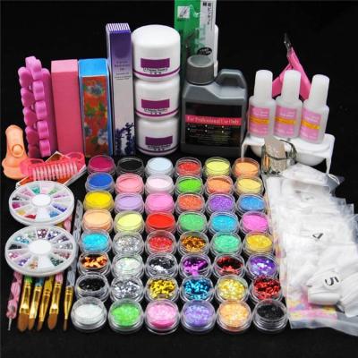 China 2022 Kit Wholesale 2022 Hot Sale UV Finger Extension Gel Colored Acrylic Powder Led UV Gel With Nail Balancing Kit Liquid Glitter Curved Tweezer for sale