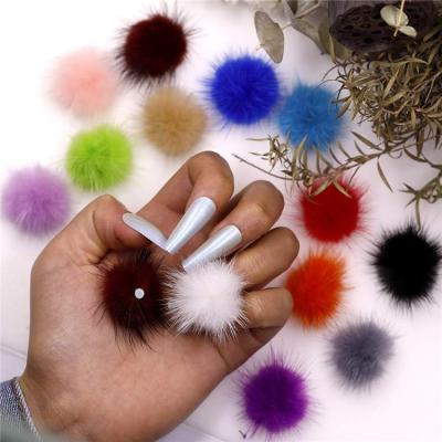 China Wholesale Fashion and Charm Nail Art Hair Decoration Magnetic Detachable Plush Magnet Diy Mink Decorations For Accessories Fluffy Ornament Pendant for sale