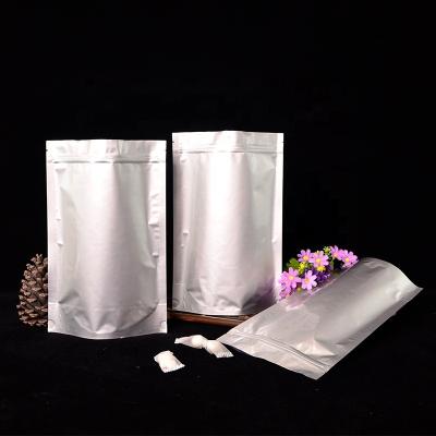 China Barrier Stand Up Matte Aluminum Foil Zip Lock Self Seal Tear Notch Tote Bag Coffee Candy Storage Bag for sale